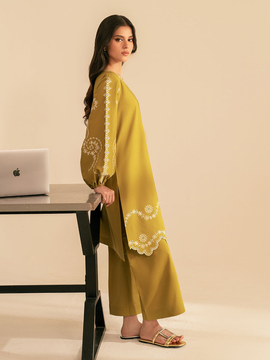 BATIK-UNSTITCHED 2PC DHANAK EMBROIDRED SUIT-PK-122