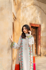 MIRANA-UNSTITCHED 3PC RAW SILK EMBROIDERED SUIT-PK-5150