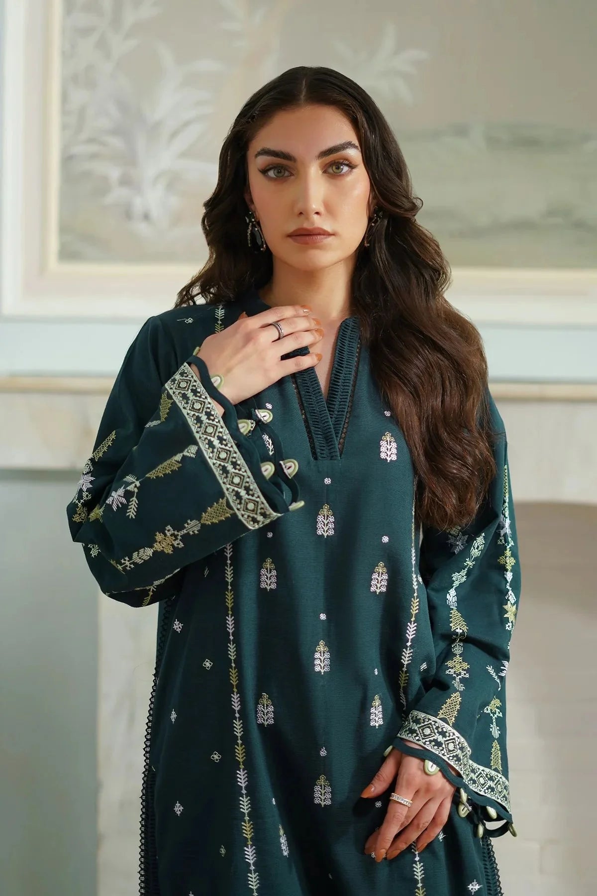 BATIK-UNSTITCHED 3PC DHANAK EMBROIDERED SUIT-PK-5766