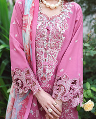 MUSHQ-UNSTITCHED 3PC DHANAK EMBROIDERED SUIT-PK-5243