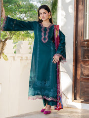 IZEL-UNSTITCHED 3PC LAWN EMBROIDERED SUIT-PK-4841
