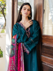 IZEL-UNSTITCHED 3PC LAWN EMBROIDERED SUIT-PK-4841
