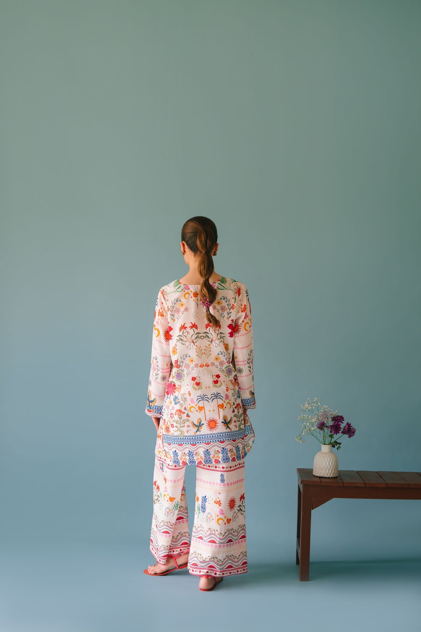 UNSTITCHED-2PC SHAMOZE SILK PRINTED SUIT-PK-2006