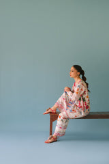 UNSTITCHED-2PC SHAMOZE SILK PRINTED SUIT-PK-2006