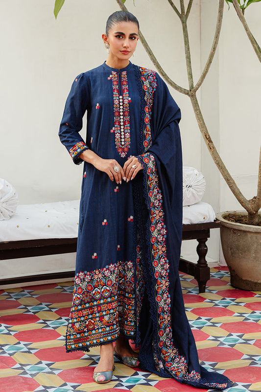 CROSS STITCH-UNSTITCHED 3PC DHANAK EMBROIDERED SUIT-PK-3807