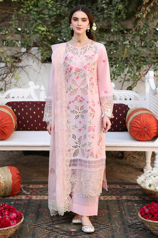 MAHNUR-3PC LAWN EMBROIDERED SHIRT WITH MONARK EMBROIDERED DUPATTA AND TROUSER-PK-5626