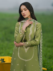 IZEL-UNSTITCHED 3PC LAWN EMBROIDERED SUIT-PK-4509