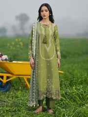IZEL-UNSTITCHED 3PC LAWN EMBROIDERED SUIT-PK-4509