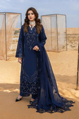 RANG RASIYA-UNSTITCHED 3PC LAWN LASER CUTWORK EMBROIDERED SUIT-PK-4773