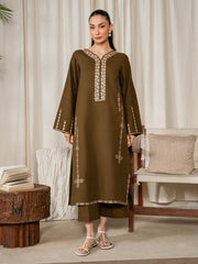 IZEL-UNSTITCHED 2PC DHANAK EMBROIDERED SUIT-PK-15078