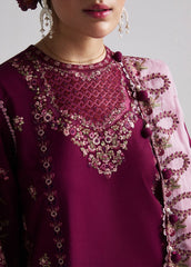 HUSSAIN REHAR-UNSTITCHED 3PC DHANAK EMBROIDERED SUIT-PK-5179