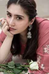 URGE-2PIECE DHANAK EMBROIDERED SHIRT WITH DHANAK EMB TROUSER-PK-15033