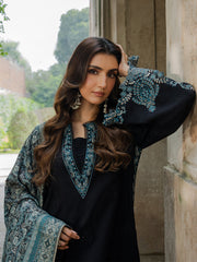 IZEL-UNSTITCHED 3PC KHADDAR EMBROIDERED SUIT-PK-4379