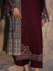 IZEL-UNSTITCHED 3PC DHANAK EMBROIDERED SUIT-PK-4364