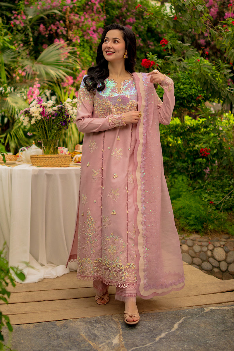 RANG RASIYA-UNSTITCHED 3PC LAWN SEQUIN EMBROIDERED SUIT-PK-4891