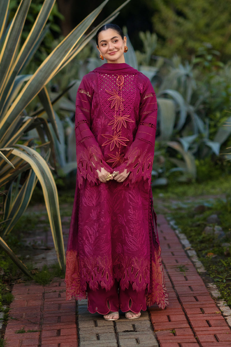 RANG RASIYA-UNSTITCHED 3PC LAWN CHIKAN EMBROIDERED SUIT-PK-4885