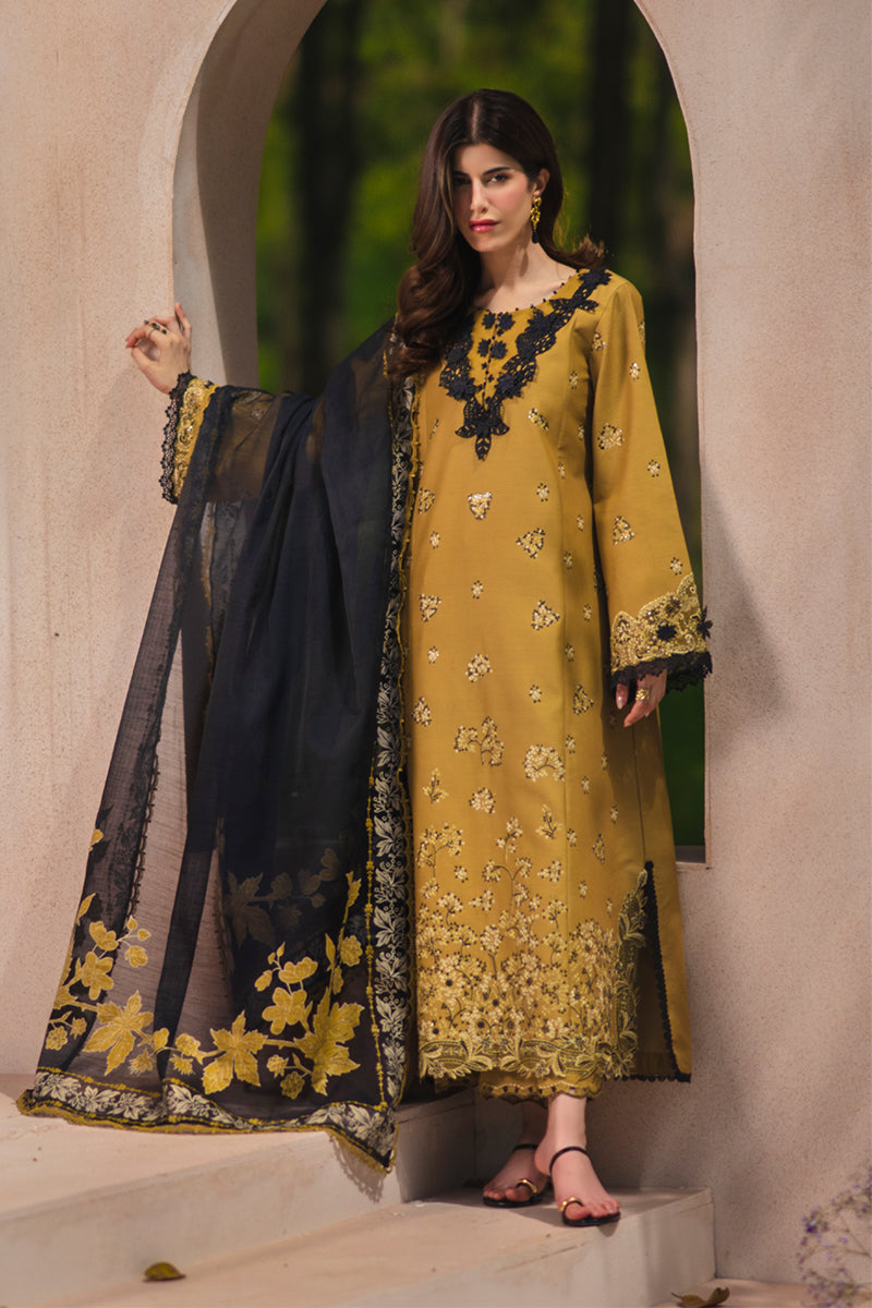 RANG RASIYA-UNSTITCHED 3PC LAWN EMBROIDERED SUIT-PK-4911