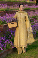 RANG RASIYA-UNSTITCHED 3PC LAWN CHIKAN EMBROIDERED SUIT-PK-4899