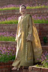 RANG RASIYA-UNSTITCHED 3PC LAWN CHIKAN EMBROIDERED SUIT-PK-4899