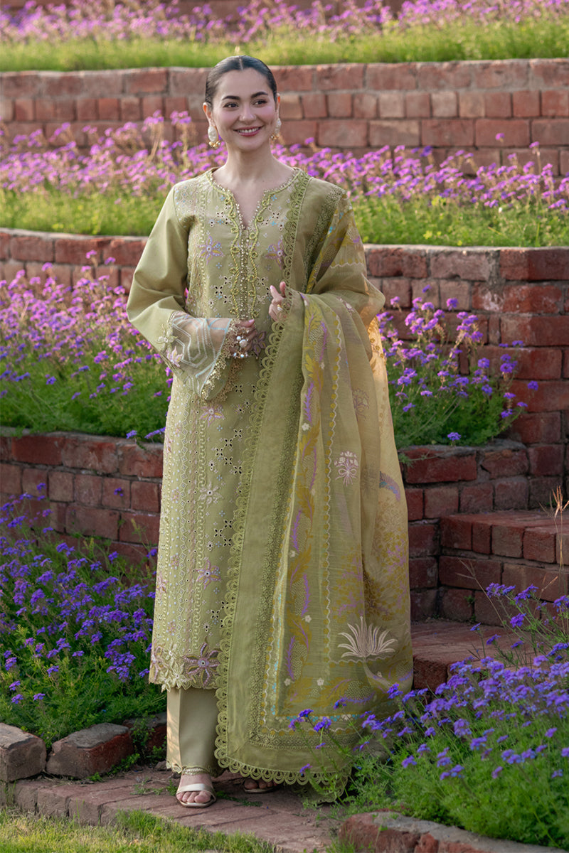 RANG RASIYA-UNSTITCHED 3PC LAWN CHIKAN EMBROIDERED SUIT-PK-4899