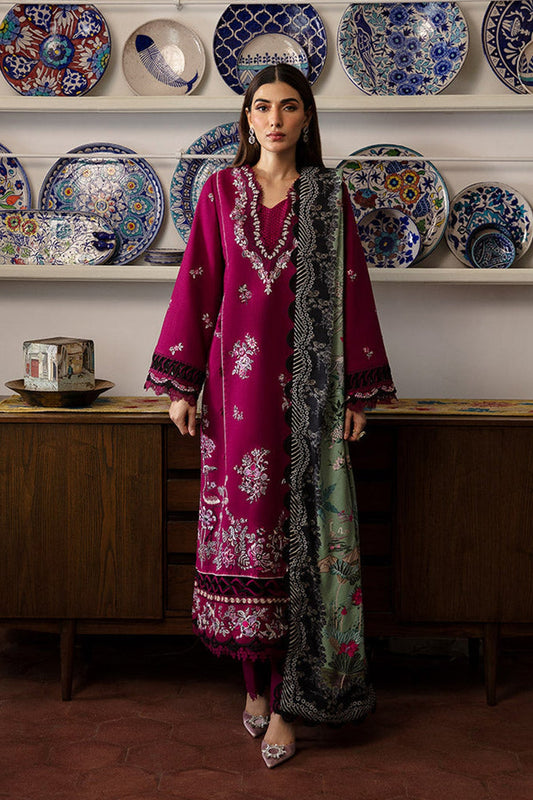 REPUBLIC WOMENSWEAR-UNSTITCHED 3PC DHANAK  EMBROIDERED SUIT-PK-5797