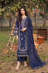 BATIK-UNSTITCHED 3PIECE LAWN SEQUIN EMBROIDERED SUIT-PK-4829