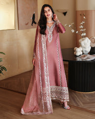 MUSHQ-UNSTITCHED 3PC-RAW SILK HAND EMBELLISHED SUIT-PK-5214