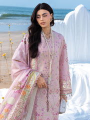 MAHNUR-UNSTITCHED 3PC LAWN CHIKANKAARI EMBROIDERED SUIT-PK-4787