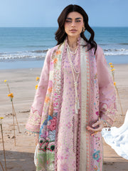 MAHNUR-UNSTITCHED 3PC LAWN CHIKANKAARI EMBROIDERED SUIT-PK-4787