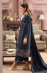 SERAN-UNSTITCHED 3PC DHANAK HEAVY EMBROIDERED SUIT-PK-3127