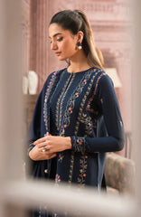 SERAN-UNSTITCHED 3PC DHANAK HEAVY EMBROIDERED SUIT-PK-3127