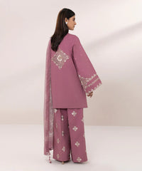 SAPPHIRE- 3PC LAWN EMBROIDERED SHIRT CHIFFON PRINTED DUPATTA & EMB TROUSER-PK-3300