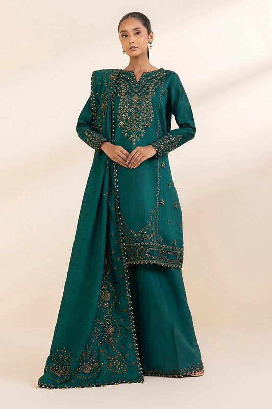 SAPPHIRE-UNSTITCHED 3PC DHANAK EMBROIDERED SUIT-PK-5771