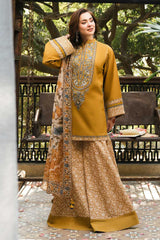 SAPPHIRE-UNSTITCHED 3PC KHADDAR PRINTED EMB SUIT-BIC-2668