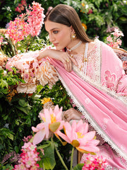 MAHNUR-UNSTITCHED 3PC LAWN CHIKANKAARI EMBROIDERED SUIT-PK-4747