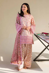 SOBIA NAZIR-UNSTITCHED 3PC LAWN DIGITAL PRINTED EMB SUIT-PK-056