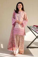 SOBIA NAZIR-UNSTITCHED 3PC LAWN DIGITAL PRINTED EMB SUIT-PK-056