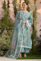 SOBIA NAZIR-UNSTITCHED 3PC LAWN CHIKAN EMBROIDERED SUIT-PK-4708