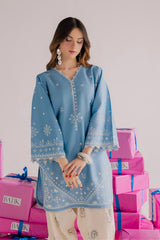 BATIK-2PIECE DHANAK EMBROIDERED SHIRT WITH DHANAK EMB TROUSER-PK-15005