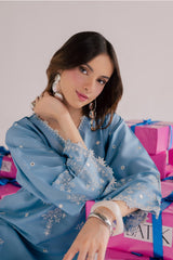 BATIK-2PIECE DHANAK EMBROIDERED SHIRT WITH DHANAK EMB TROUSER-PK-15005