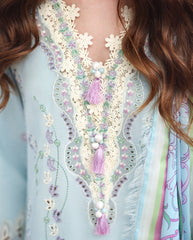 MUSHQ-UNSTITCHED 3PC LAWN CHIKAN EMBROIDERED SUIT-PK-4905