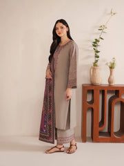 GARNET-UNSTITCHED 3PC LAWN EMBROIDERED SUIT-PK-4617