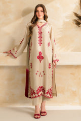VINTAGE-UNSTITCHED 3PC DHANAK EMBROIDERED SUIT-PK-5222