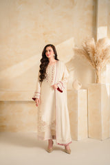 VINTAGE-UNSTITCHED 3PIECE DHANAK EMBROIDERED SUIT-PK-5232