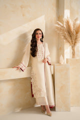 VINTAGE-UNSTITCHED 3PIECE DHANAK EMBROIDERED SUIT-PK-5232