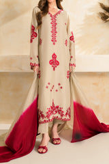 VINTAGE-UNSTITCHED 3PC DHANAK EMBROIDERED SUIT-PK-5222