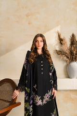 VINTAGE-UNSTITCHED 3PC DHANAK EMBROIDERED SUIT-PK-5223