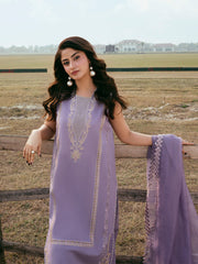 IZEL-UNSTITCHED 3PC LAWN EMBROIDERED SUIT-PK-4842
