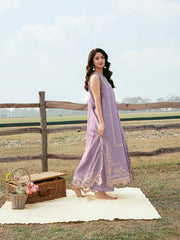 IZEL-UNSTITCHED 3PC LAWN EMBROIDERED SUIT-PK-4842