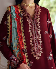 REPUBLIC WOMENSWEAR-UNSTITCHED 3PC DHANAK EMBROIDERED SUIT-PK-5252